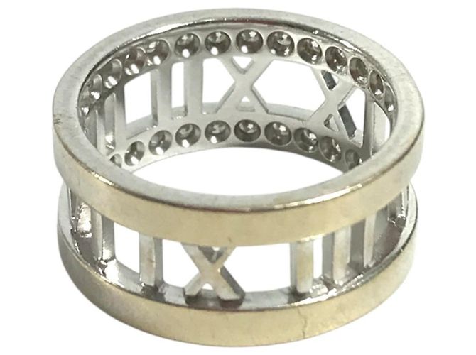 Autre Marque Tiffany & Co. Ehering aus 18K Weißgold mit Diamanten Silber - Ansicht 3