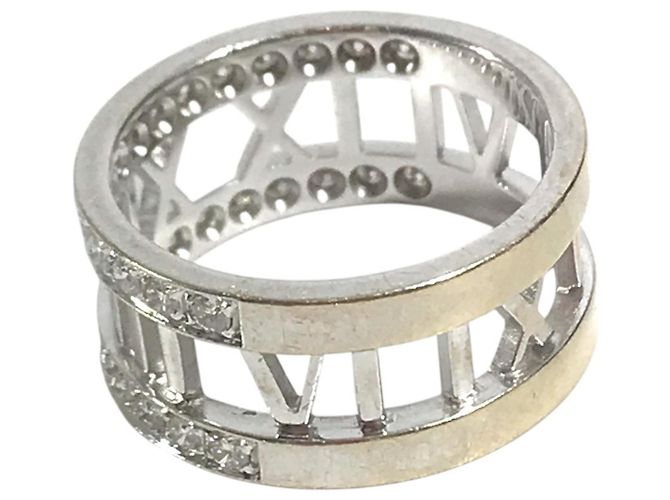 Autre Marque Tiffany & Co. Ehering aus 18K Weißgold mit Diamanten Silber - Ansicht 7