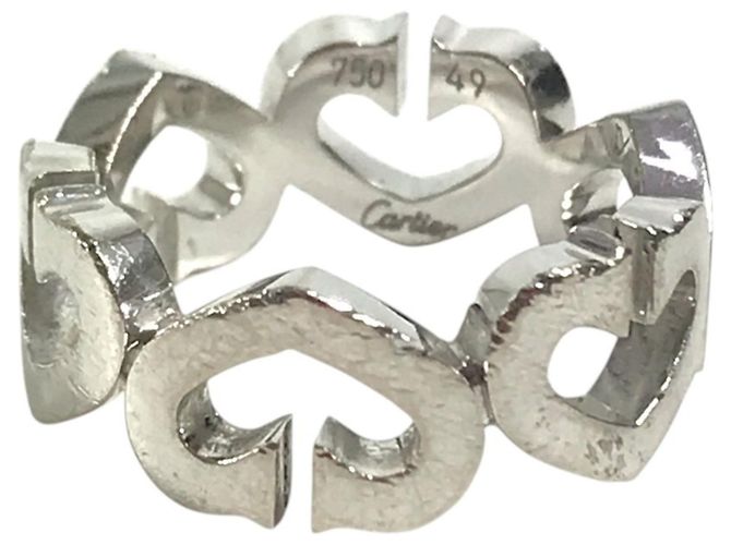 Anello Cartier C Heart in oro 18K e diamanti Argento - vista 4