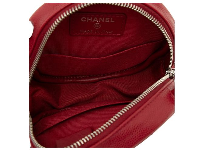 Borsa a tracolla Chanel Matelassé Coco Mark con catena Rosso - vista 4