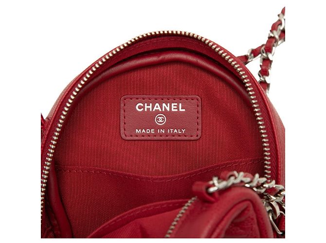 Borsa a tracolla Chanel Matelassé Coco Mark con catena Rosso - vista 5