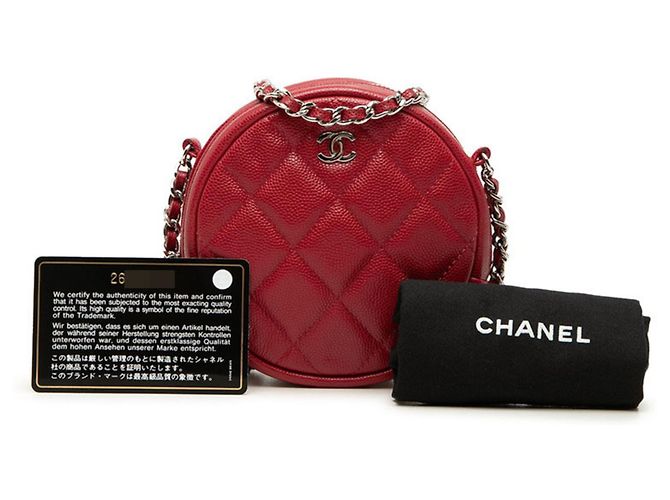 Borsa a tracolla Chanel Matelassé Coco Mark con catena Rosso - vista 7