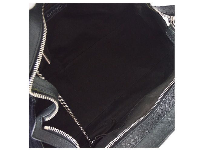 Chanel 2.55 Bolso de mano de cuero negro - vista 3