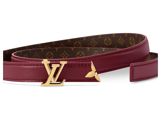 Louis Vuitton Cintura reversibile Monogram Marrone Rosso - vista 2