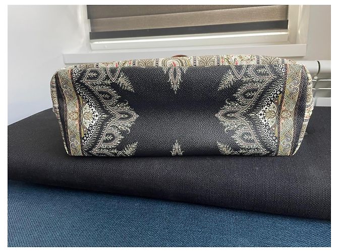 Borsa Tote Etro Stampa Paisley e Pochette Marrone Nero Multicolore - vista 4
