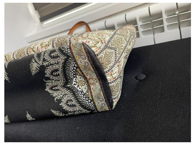 Borsa Tote Etro Stampa Paisley e Pochette Marrone Nero Multicolore - vista 5