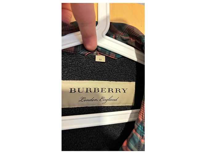 Burberry karierte Jacke mit Teddyfutter Schwarz Rot Grün - Ansicht 10
