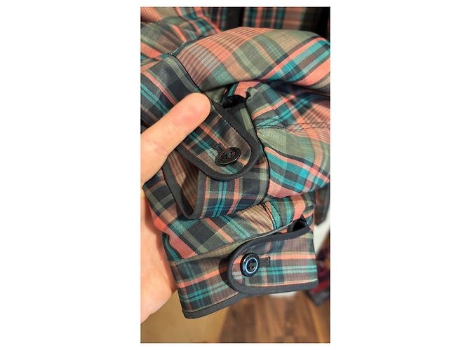 Burberry karierte Jacke mit Teddyfutter Schwarz Rot Grün - Ansicht 13