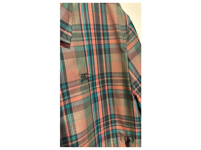 Burberry karierte Jacke mit Teddyfutter Schwarz Rot Grün - Ansicht 2