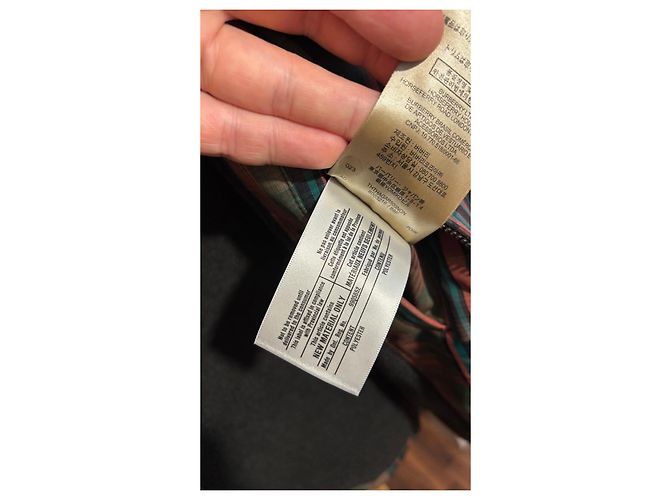 Burberry karierte Jacke mit Teddyfutter Schwarz Rot Grün - Ansicht 9