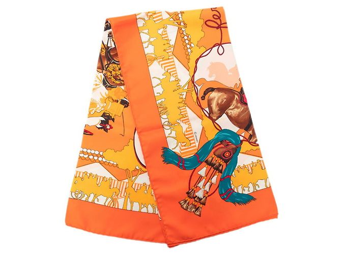 Hermès Hermes Carre 90 Feria de Sevilla Schal Mehrfarben Orange - Ansicht 2