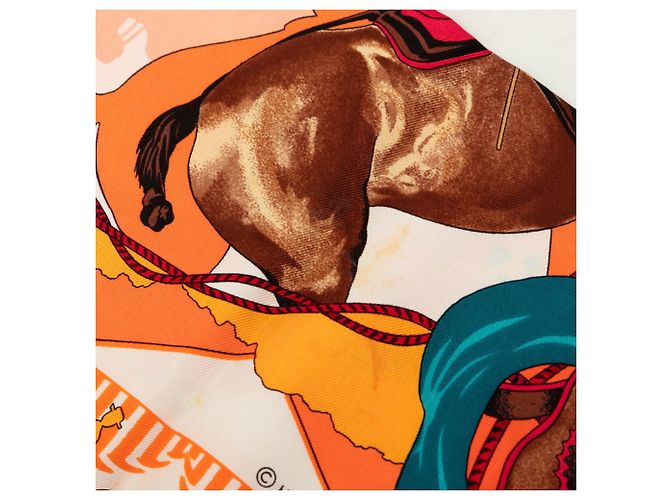Hermès Hermes Carre 90 Feria de Sevilla Schal Mehrfarben Orange - Ansicht 4