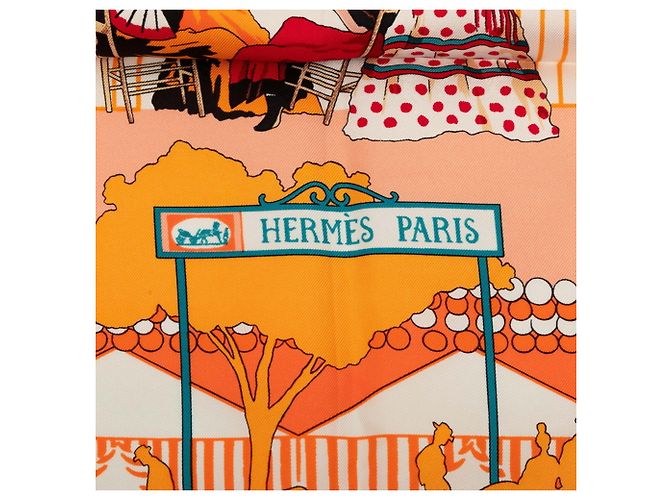 Hermès Hermes Carre 90 Feria de Sevilla Schal Mehrfarben Orange - Ansicht 7