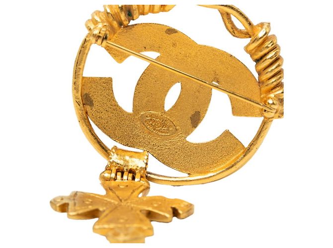 Spilla Chanel Vintage Coco Mark D'oro - vista 3