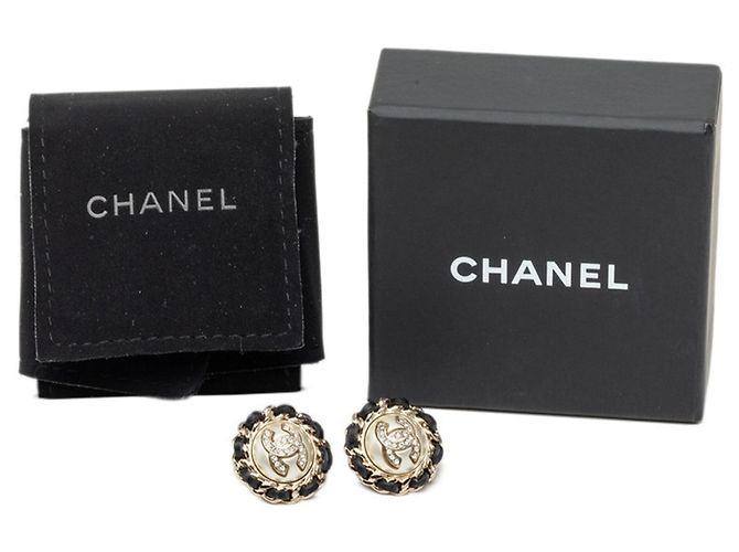 Orecchini a clip Chanel Coco Mark Chain Nero - vista 4