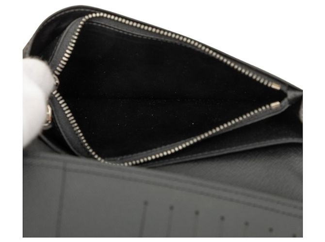 Louis Vuitton Monogram Eclipse Split Portefeuille Brazza Long Wallet Schwarz Monogramm - Ansicht 5