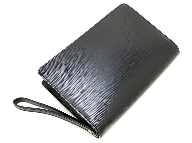 Louis Vuitton Epi Pochette Sellier Dragonne Clutch Bag Nero - vista 5