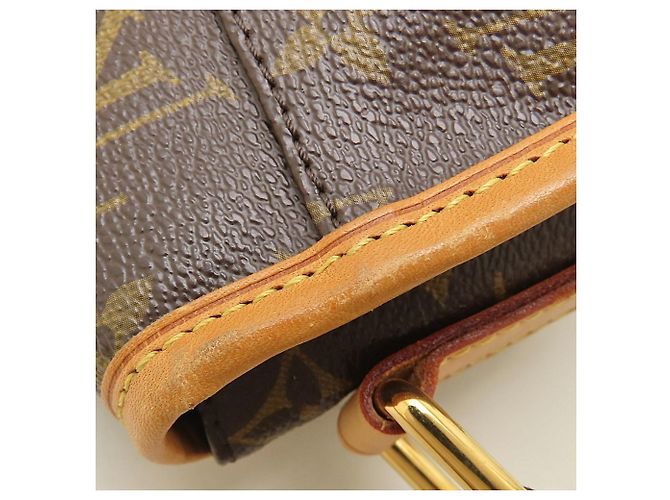 Bolsa de Ombro Louis Vuitton Monogram Menilmontant PM Marrom Monograma - vista 14