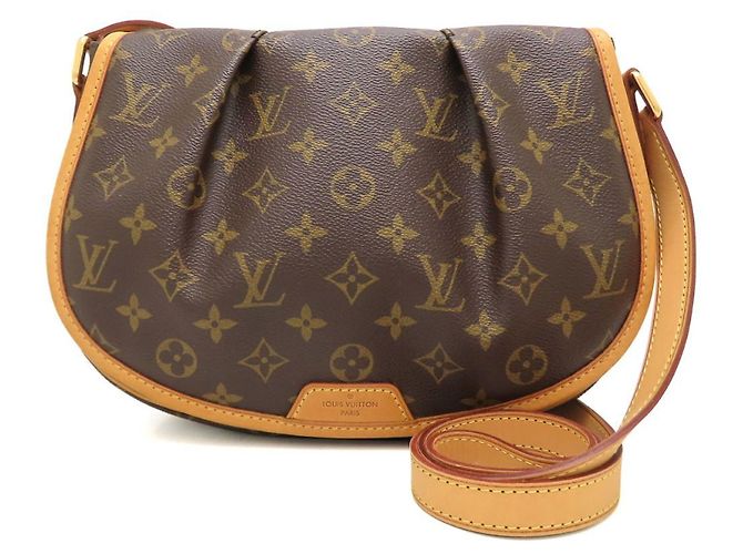 Bolsa de Ombro Louis Vuitton Monogram Menilmontant PM Marrom Monograma - vista 2