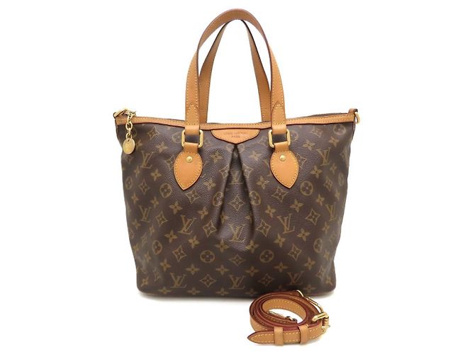 Borsa Louis Vuitton Monogram Palermo PM Marrone Monogramma - vista 2
