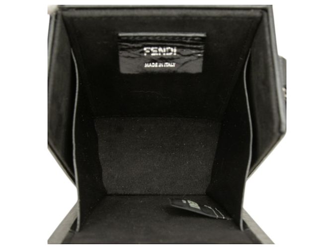 Fendi Schultertasche aus schwarzem Leder - Ansicht 4