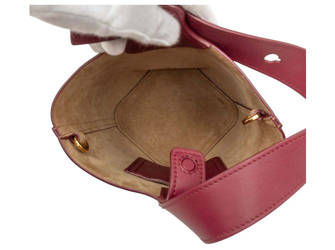 Borsa Mini Pebble Bucket Loewe Porpora - vista 4