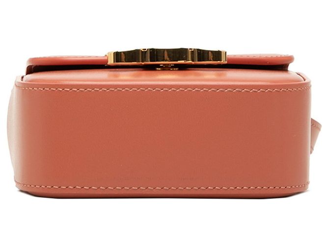Céline Borsa a tracolla/pochette Celine Triomphe Mini Claude Rosso - vista 3
