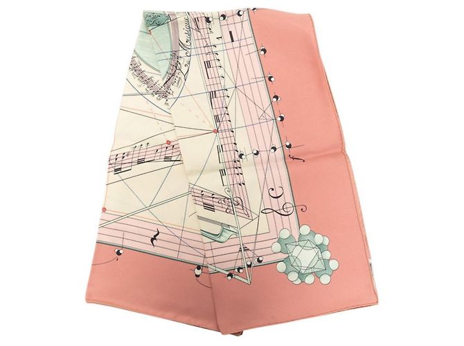 Hermès Foulard Hermes Carre 90 La Musique des Spheres Rosa Multicolore - vista 2