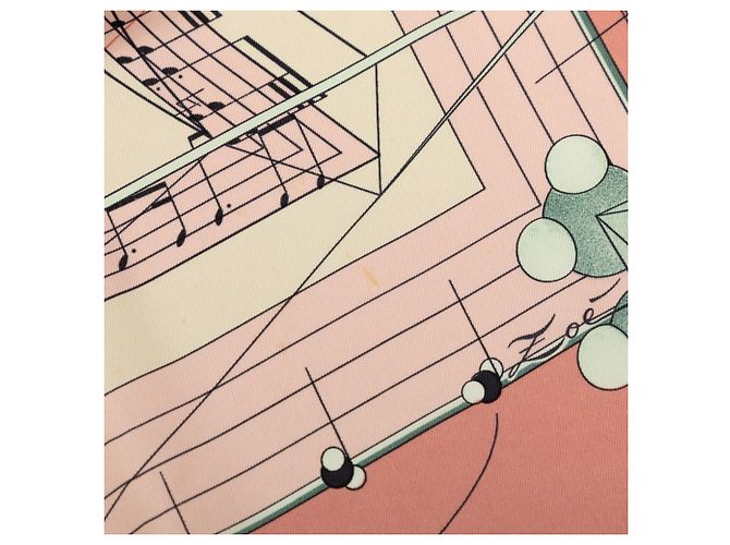 Hermès Foulard Hermes Carre 90 La Musique des Spheres Rosa Multicolore - vista 7
