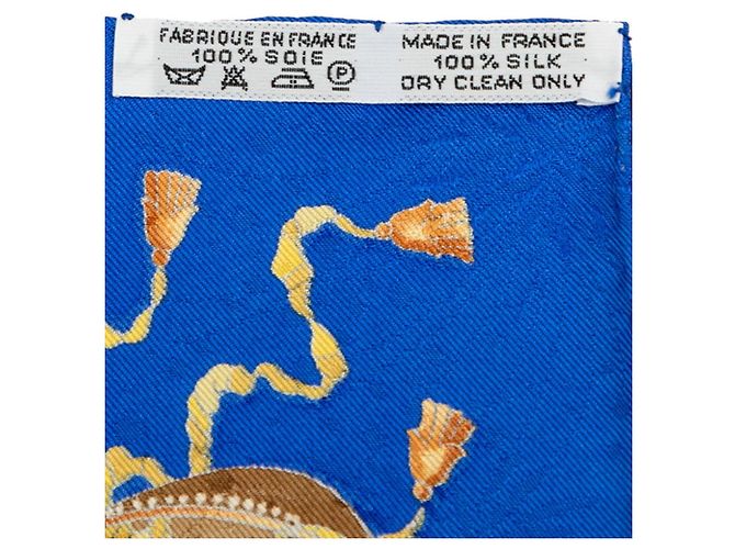Hermès Foulard Hermes Carre 90 LES FETES DU ROI SOLEIL Blu Multicolore - vista 7