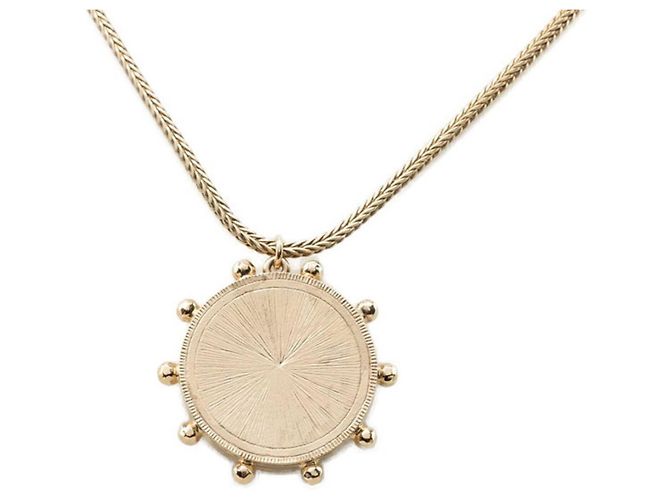 Collana con pendente a specchio Chanel Coco Mark LA PAUSA D'oro Blu navy - vista 2