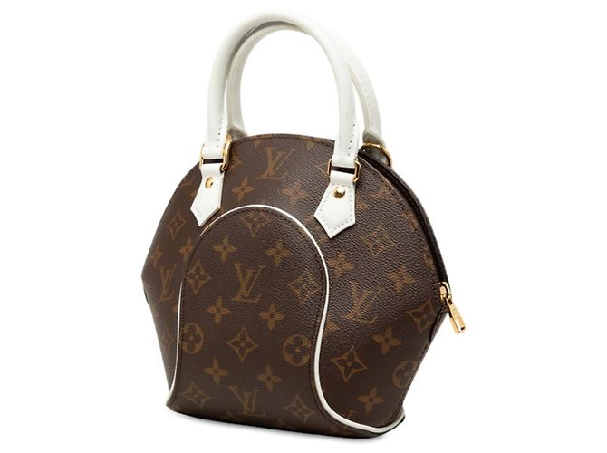 Borsa Louis Vuitton Monogram Ellipse BB Marrone Bianco Monogramma - vista 2