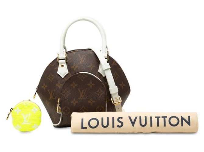 Borsa Louis Vuitton Monogram Ellipse BB Marrone Bianco Monogramma - vista 6