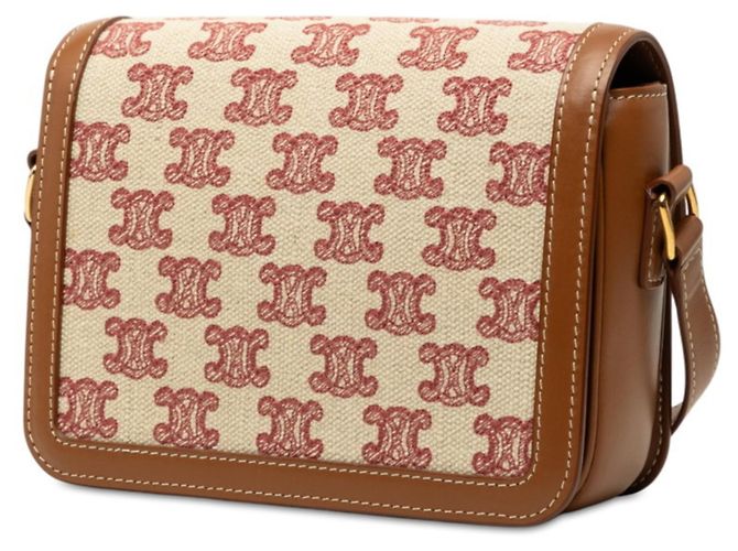 Céline Borsa a tracolla e spalla Celine Triomphe Teen Marrone - vista 2