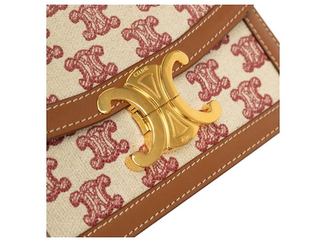 Céline Borsa a tracolla e spalla Celine Triomphe Teen Marrone - vista 4