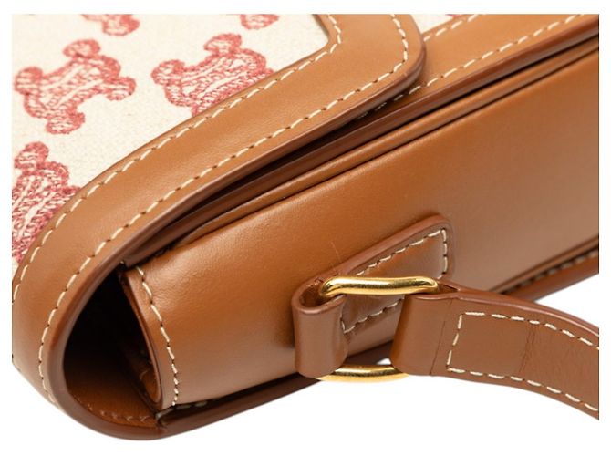 Céline Borsa a tracolla e spalla Celine Triomphe Teen Marrone - vista 5