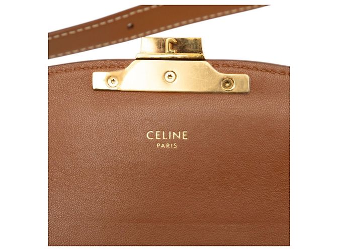 Céline Borsa a tracolla e spalla Celine Triomphe Teen Marrone - vista 7