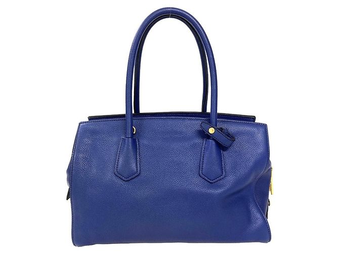 Sac à main 2-Way en cuir bleu Prada - vue 2