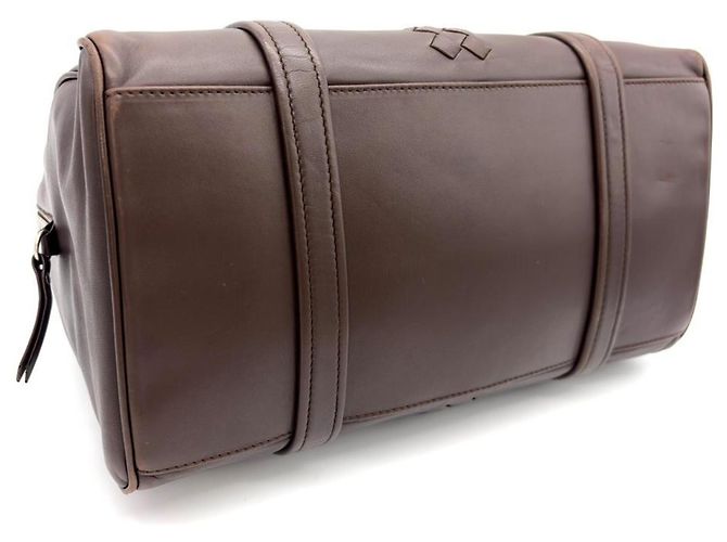 Borsa a mano Mini Boston Intrecciato Bottega Veneta Marrone - vista 4