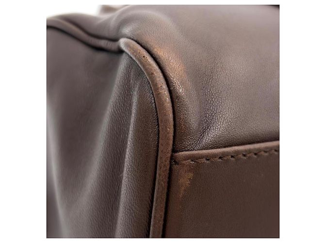 Borsa a mano Mini Boston Intrecciato Bottega Veneta Marrone - vista 7