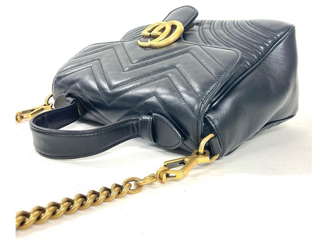 Borsa a tracolla Gucci GG Marmont Small Nero - vista 3