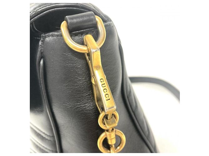 Borsa a tracolla Gucci GG Marmont Small Nero - vista 7