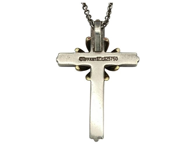 Autre Marque Collana con pendente Croce Signature Tiffany & Co. Argento - vista 2