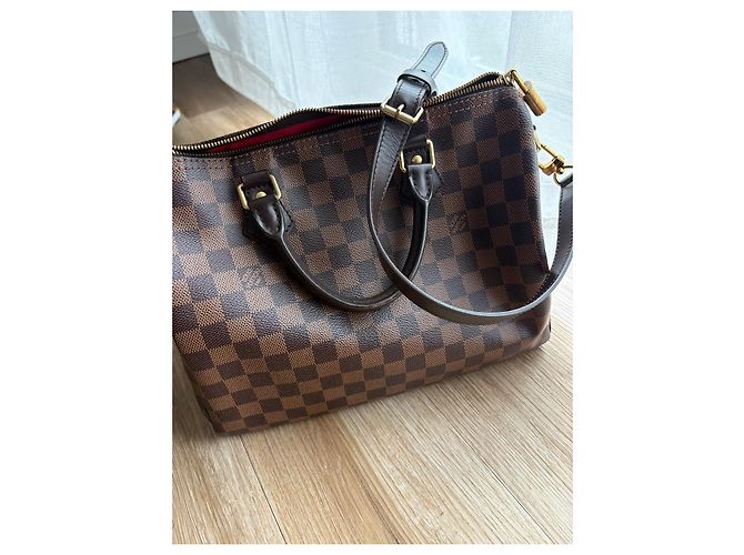Borsa a mano Louis Vuitton Speedy 30 Damier Ebene Marrone - vista 16