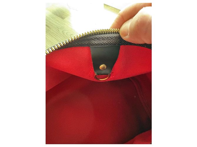 Borsa a mano Louis Vuitton Speedy 30 Damier Ebene Marrone - vista 3