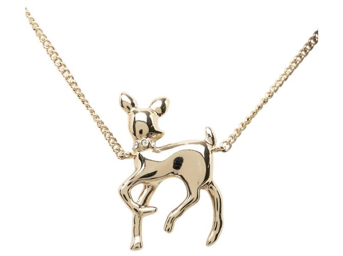 Chanel Coco Mark Halskette mit Bambi-Rehmotiv Golden - Ansicht 2