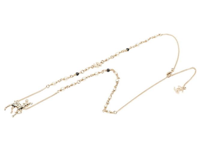 Chanel Coco Mark Halskette mit Bambi-Rehmotiv Golden - Ansicht 3