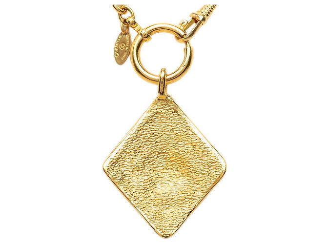 Collana con ciondolo Chanel Coco Mark Rhombus Rogue con catena D'oro - vista 2