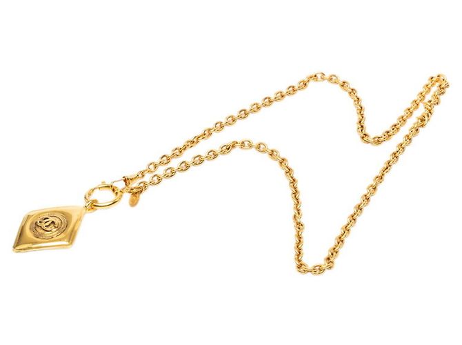 Collana con ciondolo Chanel Coco Mark Rhombus Rogue con catena D'oro - vista 3