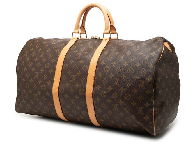 Bolsa Boston Louis Vuitton Monogram Keepall 55 Marrom Monograma - vista 2